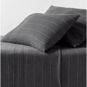 Full Cotton Jersey Sheet Set - Dark Gray Striped - Threshold
